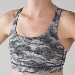 Lululemon Energy Bra Power Luxtreme Hazy Days Black White